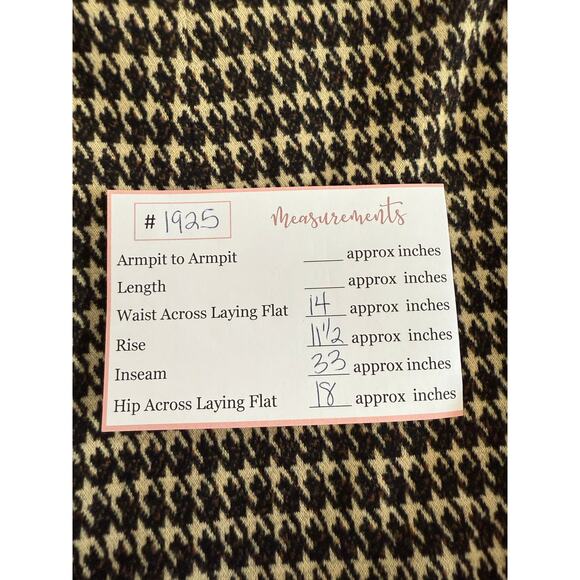 NWT Anthropologie Sanctuary Brown Ivory Houndstooth Casual Knit Flare - Picture 11 of 11